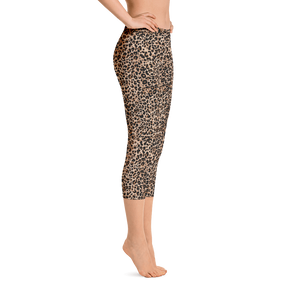 Golden Leopard Capri Leggings by Design Express