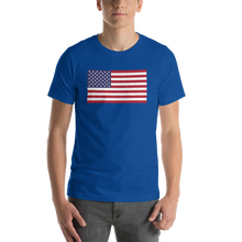 True Royal / S United States Flag "Solo" Short-Sleeve Unisex T-Shirt by Design Express