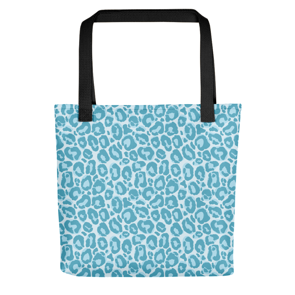 Default Title Teal Leopard Print Tote Bag by Design Express