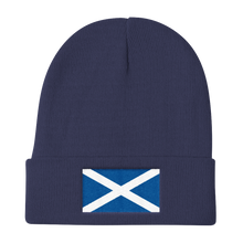 Navy Scotland Flag "Solo" Knit Beanie by Design Express