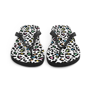 Color Leopard Print Flip-Flops by Design Express