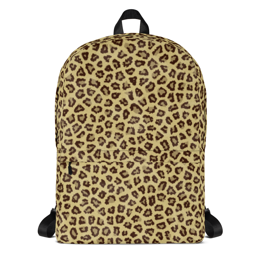 Default Title Yellow Leopard Print Backpack by Design Express