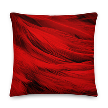 Red Feathers Square Premium Pillow by Design Express