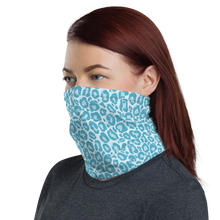 Teal Leopard Print Neck Gaiter Masks by Design Express