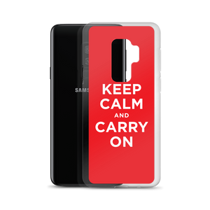 Keep Calm and Carry On Red Samsung Case by Design Express