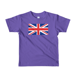 Purple / 2yrs United Kingdom Flag "Solo" Short sleeve kids t-shirt by Design Express