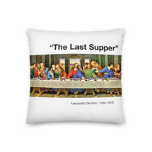 18×18 The Last Supper White Square Premium Pillow by Design Express