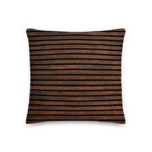 Horizontal Brown Wood Square Premium Pillow by Design Express