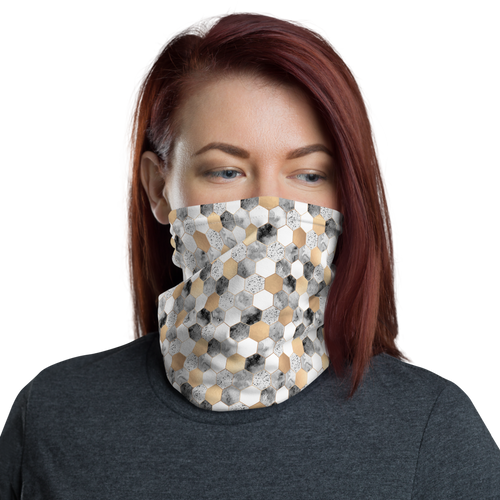 Default Title Hexagonal Pattern Neck Gaiter Masks by Design Express