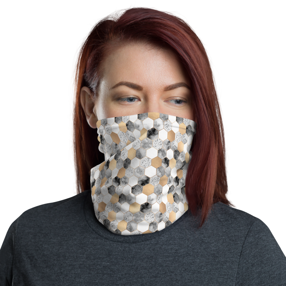 Default Title Hexagonal Pattern Neck Gaiter Masks by Design Express