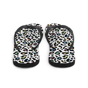 Color Leopard Print Flip-Flops by Design Express