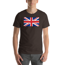 Brown / S United Kingdom Flag "Solo" Short-Sleeve Unisex T-Shirt by Design Express