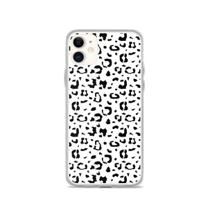 iPhone 11 Black & White Leopard Print iPhone Case by Design Express