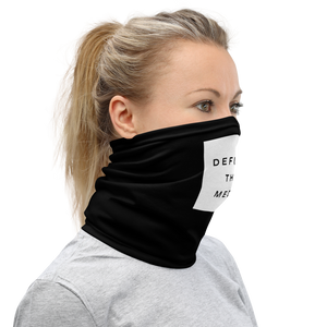 Defund The Media Square Black Neck Gaiter by Design Express