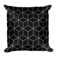 Diamonds Black Charcoal Square Premium Pillow by Design Express