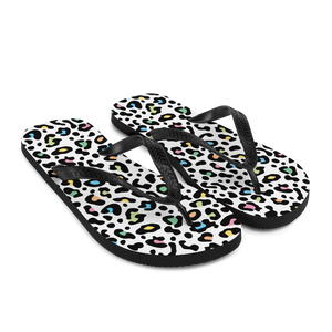 Color Leopard Print Flip-Flops by Design Express