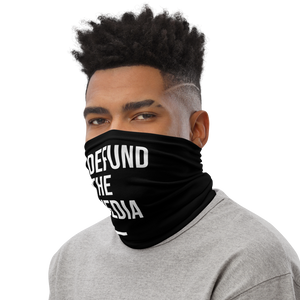 Defund The Media Condensed Black Neck Gaiter by Design Express