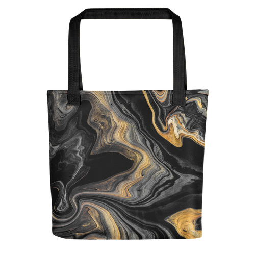 Default Title Black Marble Tote Bag by Design Express