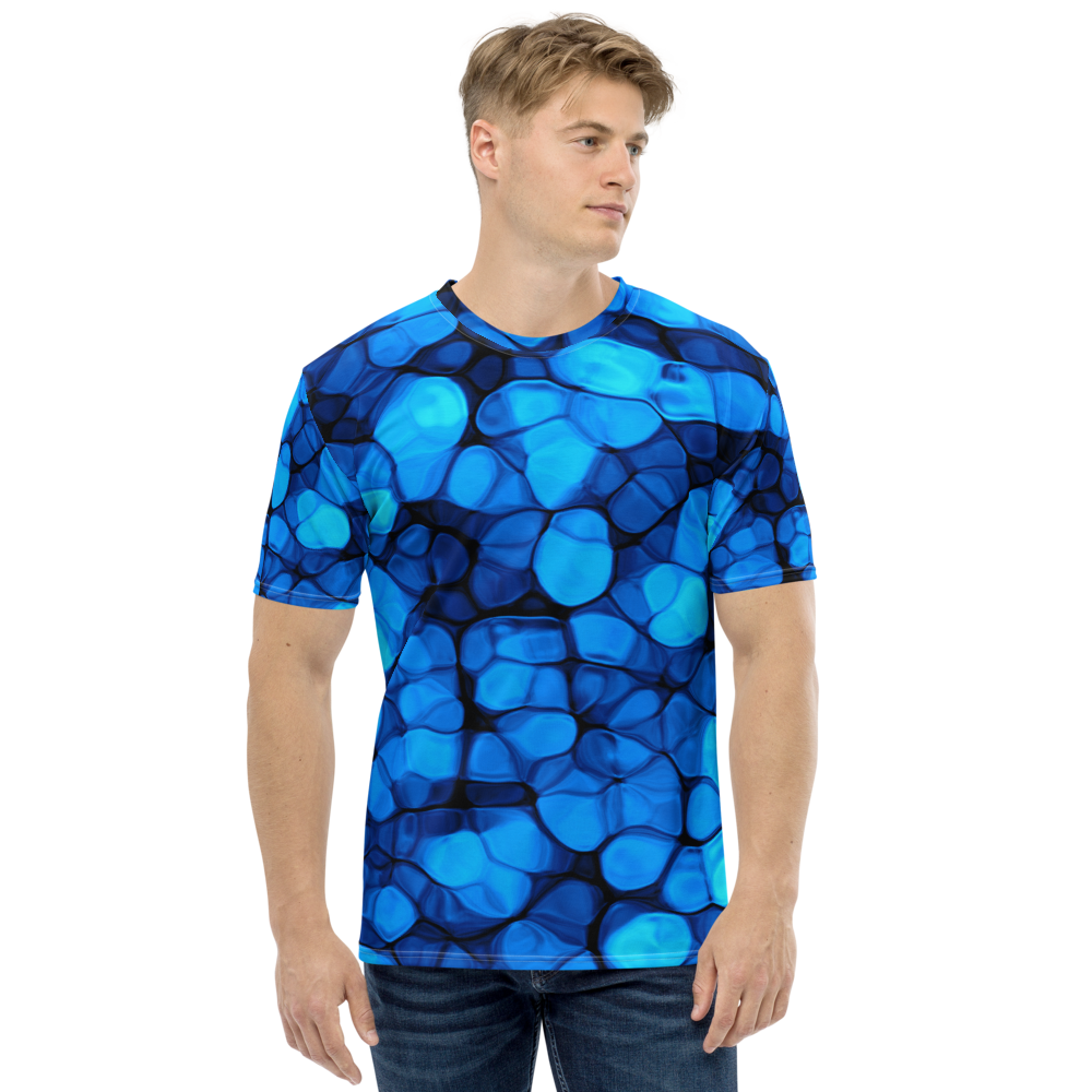 XS Crystalize Blue Men's T-shirt by Design Express