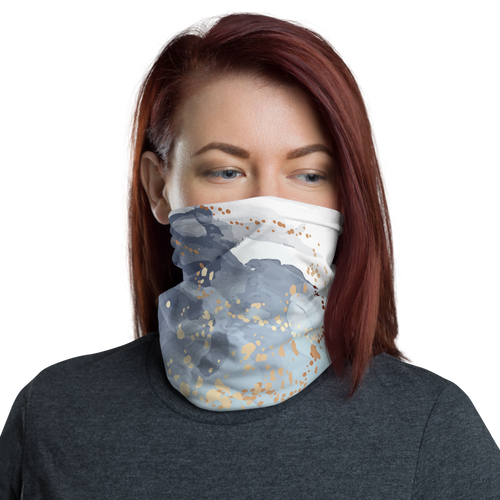 Default Title Soft Blue Gold Neck Gaiter by Design Express