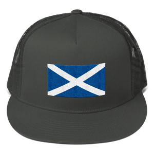 Charcoal Scotland Flag "Solo" Trucker Cap by Design Express