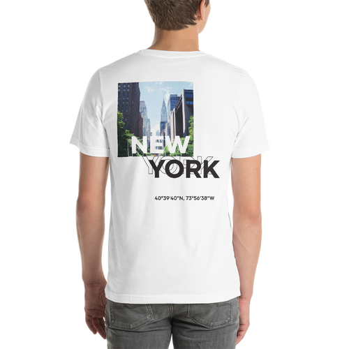 New York Coordinates Unisex White T-Shirt by Design Express