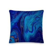 Blue Marble Square Premium Pillow by Design Express