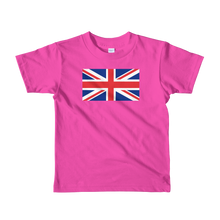 Fuchsia / 2yrs United Kingdom Flag "Solo" Short sleeve kids t-shirt by Design Express