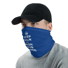 Blue Keep Calm and Wash Your Hands Neck Gaiter Masks by Design Express