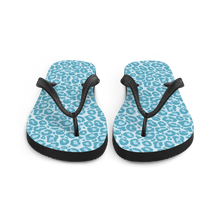 Teal Leopard Print Flip-Flops by Design Express