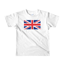 White / 2yrs United Kingdom Flag "Solo" Short sleeve kids t-shirt by Design Express