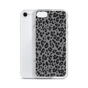 Grey Leopard Print iPhone Case by Design Express