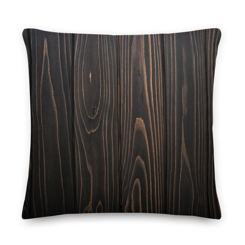 22×22 Black Wood Square Premium Pillow by Design Express