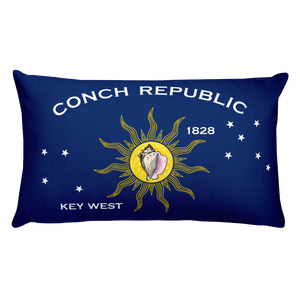 Key West Conch Republic Flag Allover Print Rectangular Pillow by Design Express