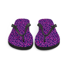 Purple Leopard Print Flip-Flops by Design Express