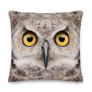 Great Horned Owl Square Premium Pillow by Design Express