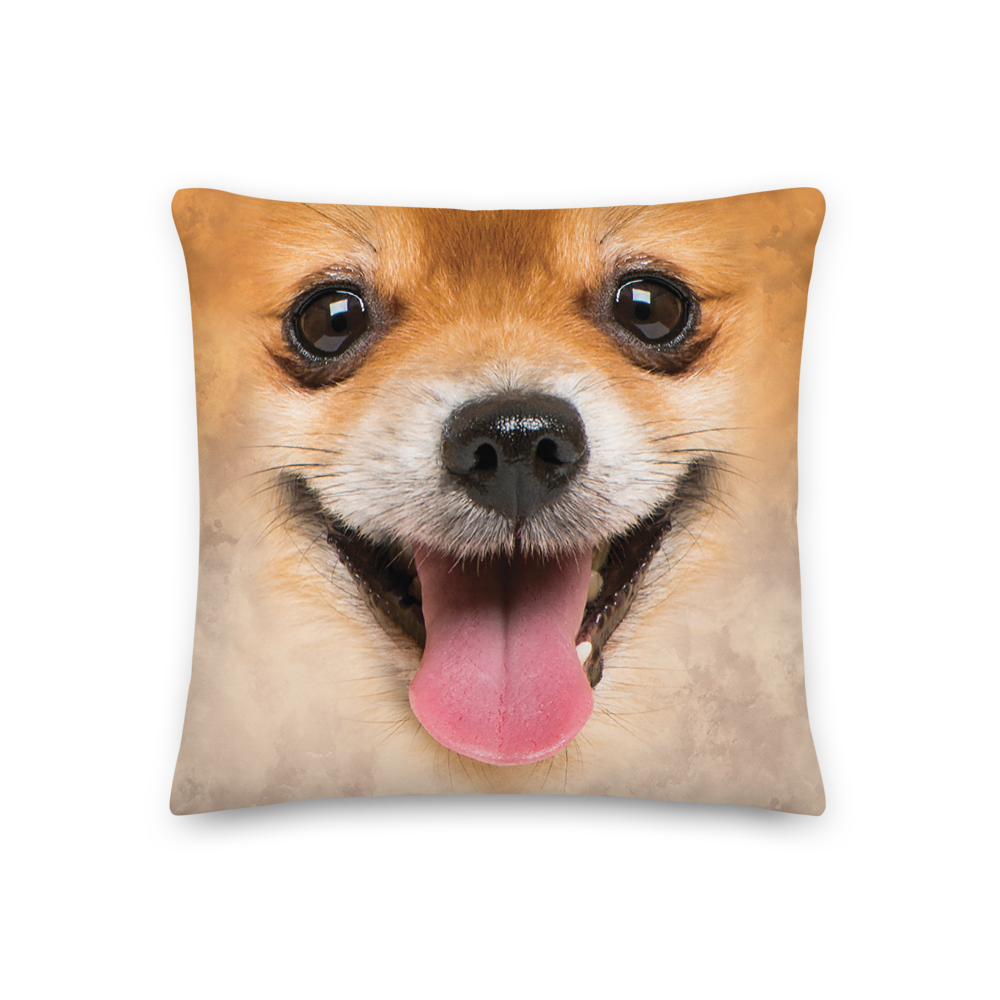 18×18 Pomeranian Dog Premium Pillow by Design Express