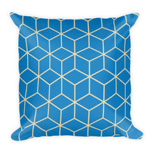 Default Title Diamonds Blue Square Premium Pillow by Design Express