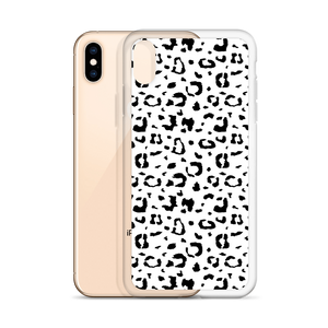 Black & White Leopard Print iPhone Case by Design Express