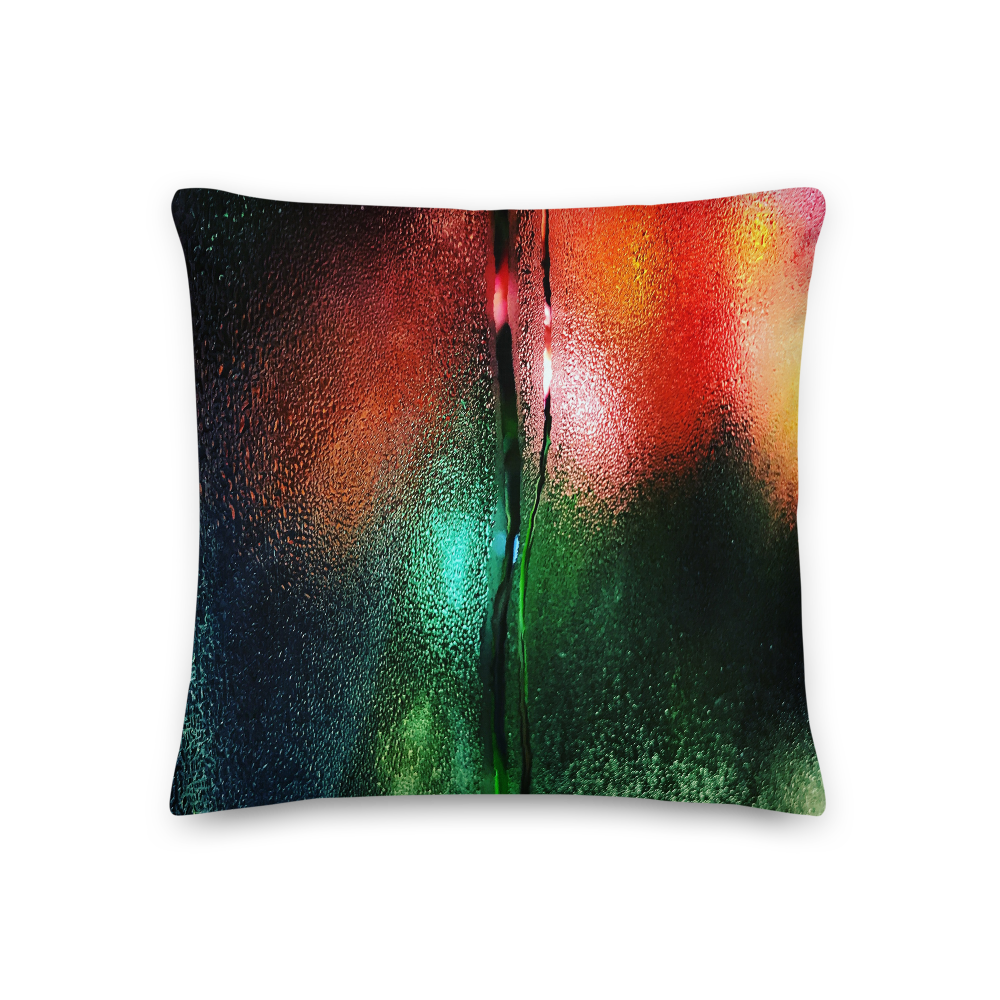 18×18 Rainy Bokeh Square Premium Pillow by Design Express