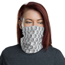 Default Title Diamond Grey Gradient Block Pattern Neck Gaiter Masks by Design Express