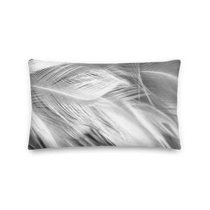 White Feathers Rectangle Premium Pillow by Design Express