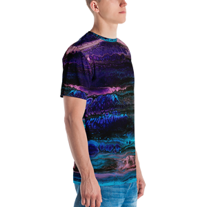 Purple Blue Abstract Men's T-shirt by Design Express