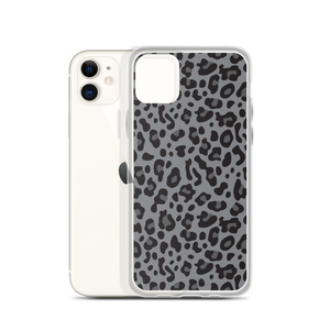 Grey Leopard Print iPhone Case by Design Express