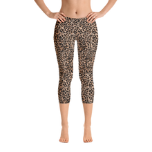 XS Golden Leopard Capri Leggings by Design Express