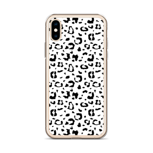 Black & White Leopard Print iPhone Case by Design Express