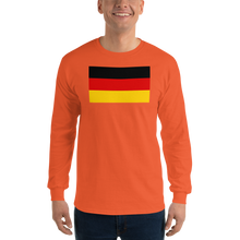 Orange / S Germany Flag Long Sleeve T-Shirt by Design Express