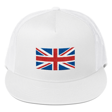 White United Kingdom Flag "Solo" Trucker Cap by Design Express