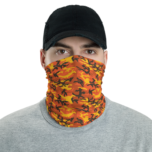 Default Title Savage Orange Camo Neck Gaiter Masks by Design Express