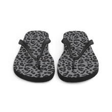 Grey Leopard Print Flip-Flops by Design Express